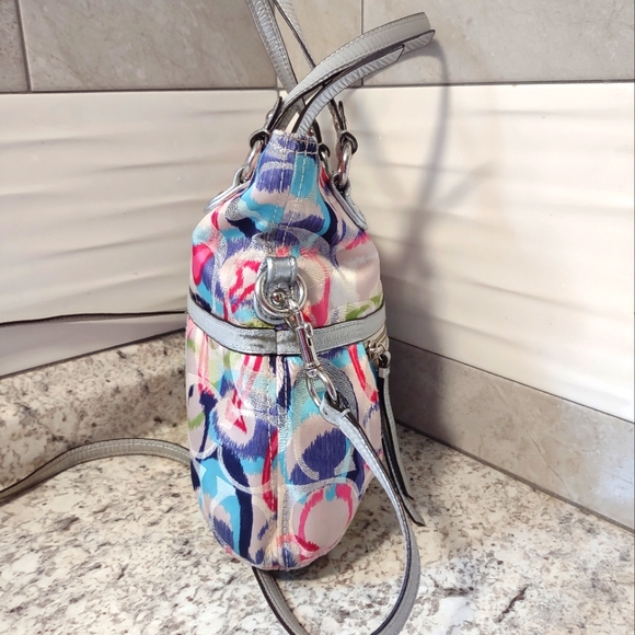 Coach Poppy Sateen Signature Monogram Crossbody Bag - Picture 6 of 13